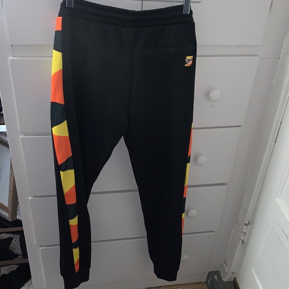 PUMA Black Joggers with Orange and Yellow Accents - Picture 6 of 6